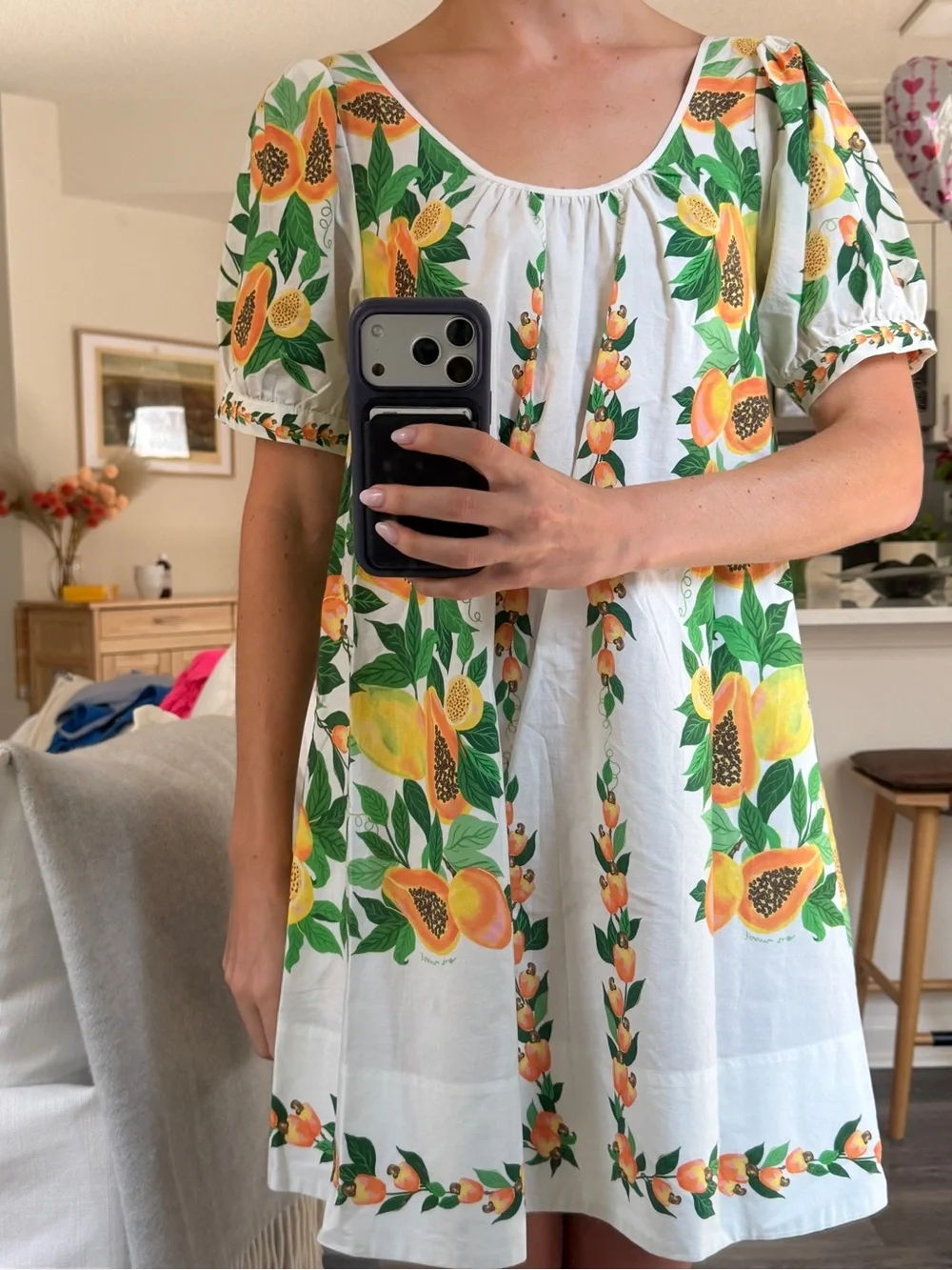 Papaya Salad Mini Dress